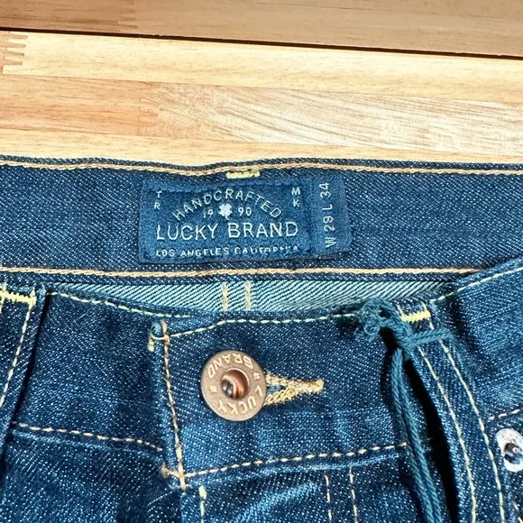 NWT Men’s Lucky Brand W 29 L 34 Dark Blue Jeans - Picture 6 of 7